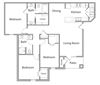 3BR 2BA (1422 SF)